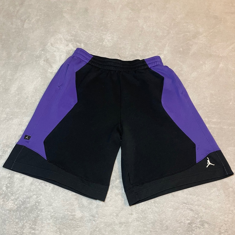 Nike Air Jordan Shorts Mens XL Black Purple Basketball Jumpman Athletic Gym